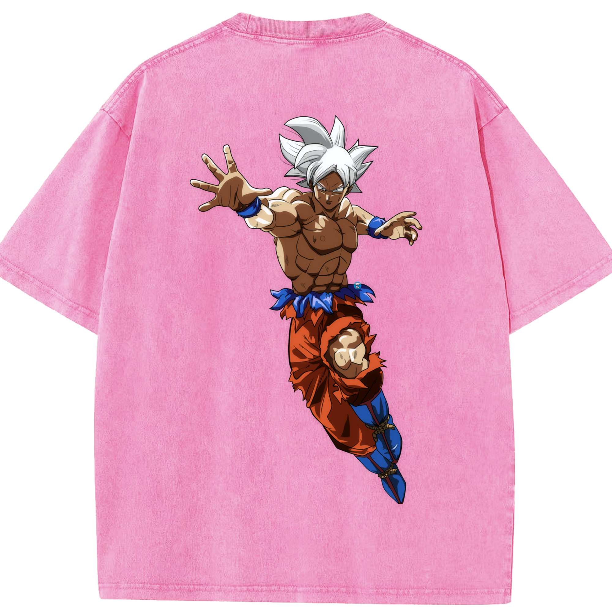 （画像用） ドラゴンボール 孫悟空（そん ごくう）Son Goku カカロット DRAGON BALL Kakarotto 綿100% ヴィンテージ風 半袖Tシャツ（背面プリント）